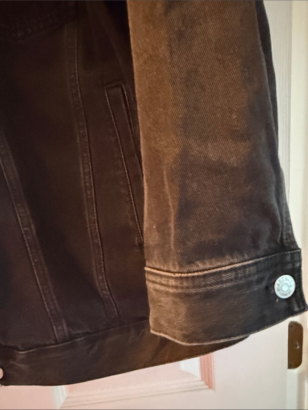 Madewell Washed Black Oversized Trucker Jacket - Picture 4 of 5